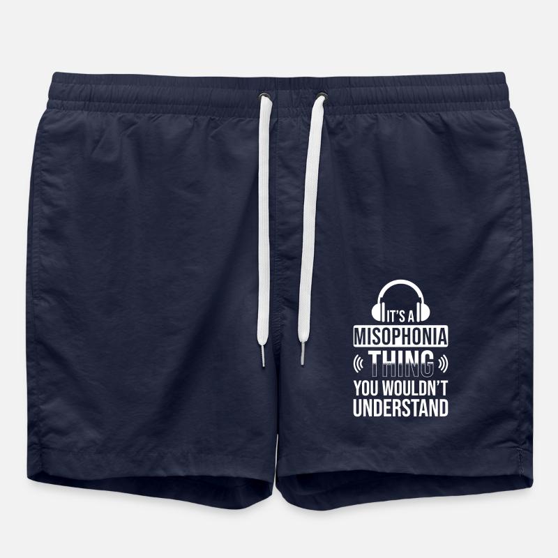 Dicton misophonie - Short de bain - bleu marine