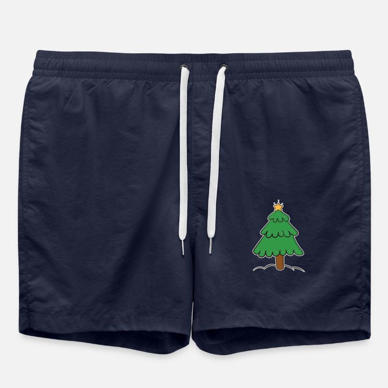 Arbre de Noël - Short de bain - bleu marine