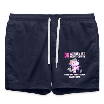 30 werden ist nicht schwer wie 20 aussehen sehr - Badeshorts - French Navy - Vorne - AI Model Male 185 light (185cm)
