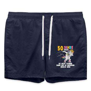 50 werden ist nicht schwer wie 40 aussehen sehr - Badeshorts - French Navy - Vorne - AI Model Male 185 light (185cm)