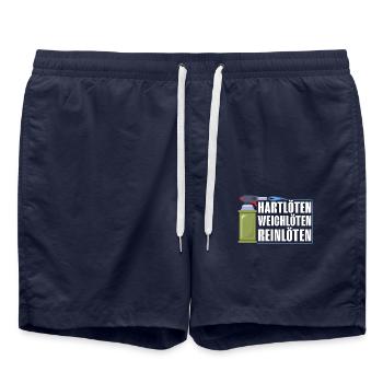 Hartlöten Weichlöten Reinlöten Soldering - Badeshorts - French Navy - Vorne - AI Model Male 185 light (185cm)