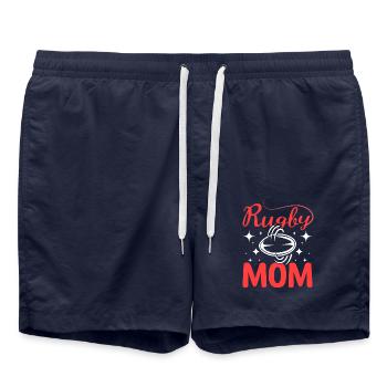 Mothers day Mommy Rugby Mom - Swim Trunks - french navy - Front - AI Model Male 185 light (185cm)