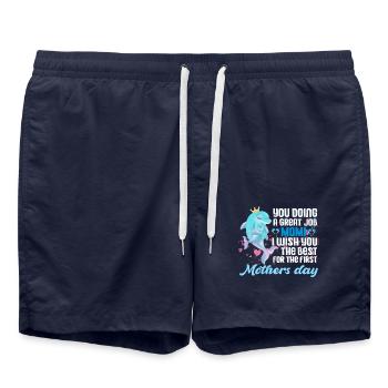 Vous faites un excellent travail Momi | Cadeau de la fête des Mères | - Short de bain - bleu marine - Devant - AI Model Male 185 light (185cm)