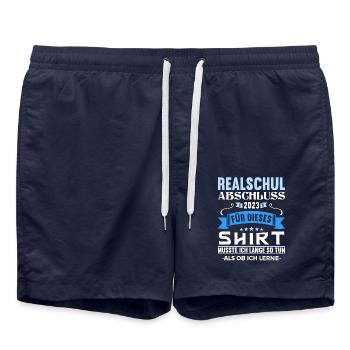 musste lange so tun als ob ich lerne Realschule - Badeshorts - French Navy - Vorne - AI Model Male 185 light (185cm)