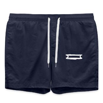 Egypt Ancient Symbol Canal - Swim Trunks - french navy - Front - AI Model Male 185 light (185cm)