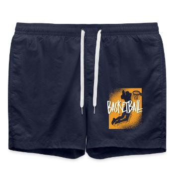 Basketball Basketballer - Badeshorts - French Navy - Vorne - AI Model Male 185 light (185cm)