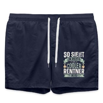 Rentner - Badeshorts - French Navy - Vorne - AI Model Male 185 light (185cm)