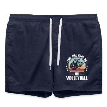 Volley-ball - Short de bain - bleu marine - Devant - AI Model Male 185 light (185cm)