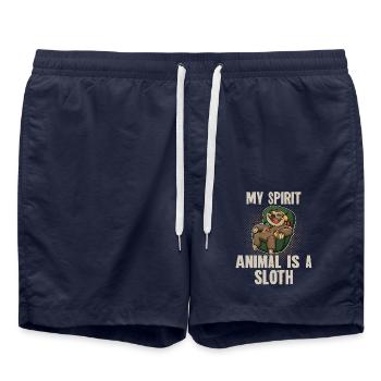 Sloth - Swim Trunks - french navy - Front - AI Model Male 185 light (185cm)