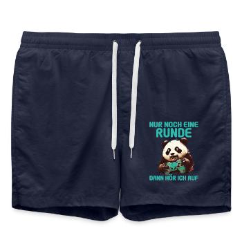 Nur noch eine Runde dann hör ich auf Kinder Gaming - Badeshorts - French Navy - Vorne - AI Model Male 185 light (185cm)