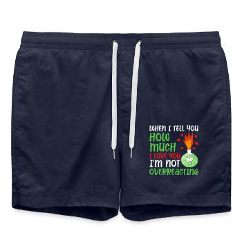 Wenn Ich Dir Sage, Wie Sehr Ich - Badeshorts - French Navy - Vorne - AI Model Male 185 light (185cm)