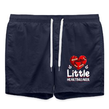 Anti-valentinstag Kleiner Herzensbrecher - Badeshorts - French Navy - Vorne - AI Model Male 185 light (185cm)