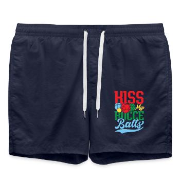 Petanque Petanque Boccia Bocce Boule für einen - Badeshorts - French Navy - Vorne - AI Model Male 185 light (185cm)