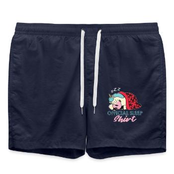 Chemise de nuit officielle Licorne - Chemise de nuit Licorne - Short de bain - bleu marine - Devant - AI Model Male 185 light (185cm)