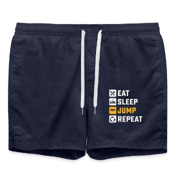 Trampoline - Swim Trunks - french navy - Front - AI Model Male 185 light (185cm)