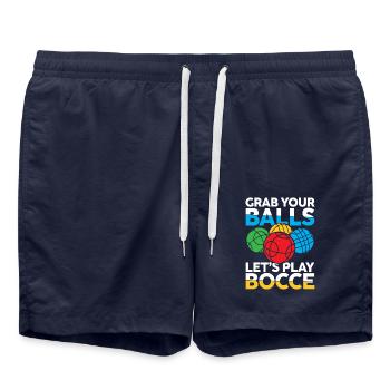 Petanque Petanque Boccia Bocce Boule für einen - Badeshorts - French Navy - Vorne - AI Model Male 185 light (185cm)