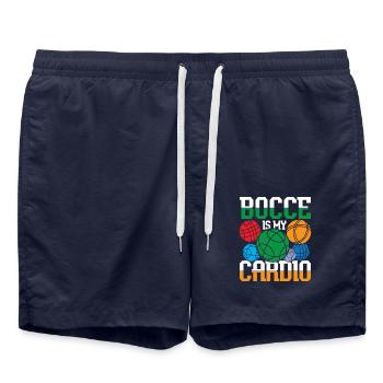 Petanque Petanque Boccia Bocce Boule für einen - Badeshorts - French Navy - Vorne - AI Model Male 185 light (185cm)