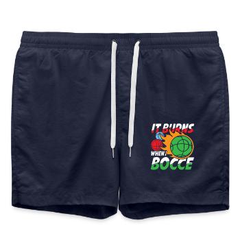Petanque Petanque Boccia Bocce Boule für einen - Badeshorts - French Navy - Vorne - AI Model Male 185 light (185cm)