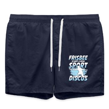 Frisbee Is Not A Real Sport Discus - Badeshorts - French Navy - Vorne - AI Model Male 185 light (185cm)