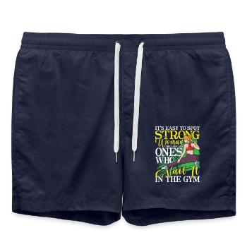It's Easy To Spot Strong Woman - Badeshorts - French Navy - Vorne - AI Model Male 185 light (185cm)