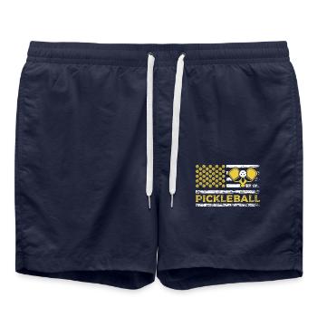 Pickleball American Paddle Sports Flagge - Badeshorts - French Navy - Vorne - AI Model Male 185 light (185cm)