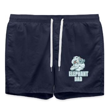 Elephant Dad für einen Elefant Liebhaber Elefant - Badeshorts - French Navy - Vorne - AI Model Male 185 light (185cm)