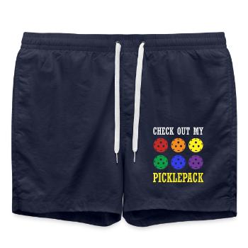 Check My Picklepack Pickleball - Swim Trunks - french navy - Front - AI Model Male 185 light (185cm)