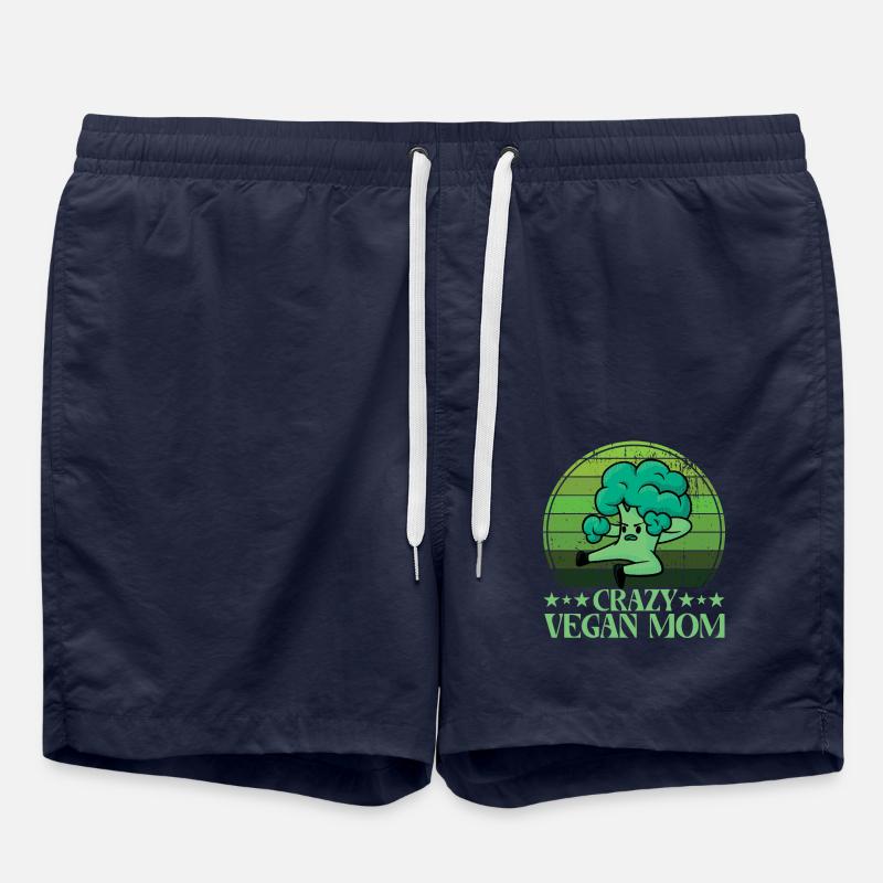 Maman végétalienne folle - Short de bain - bleu marine