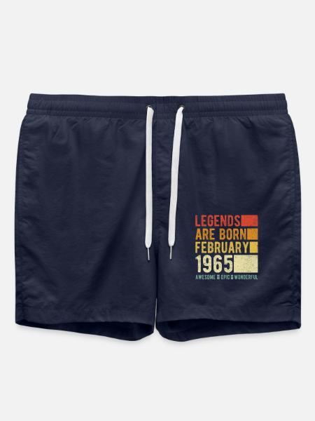 Anniversaire février 1965 - Short de bain - bleu marine