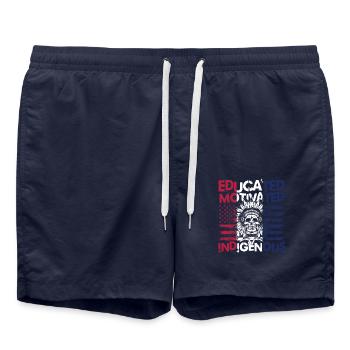 Educated Motivated Indigenous für Ureinwohner - Badeshorts - French Navy - Vorne - AI Model Male 185 light (185cm)