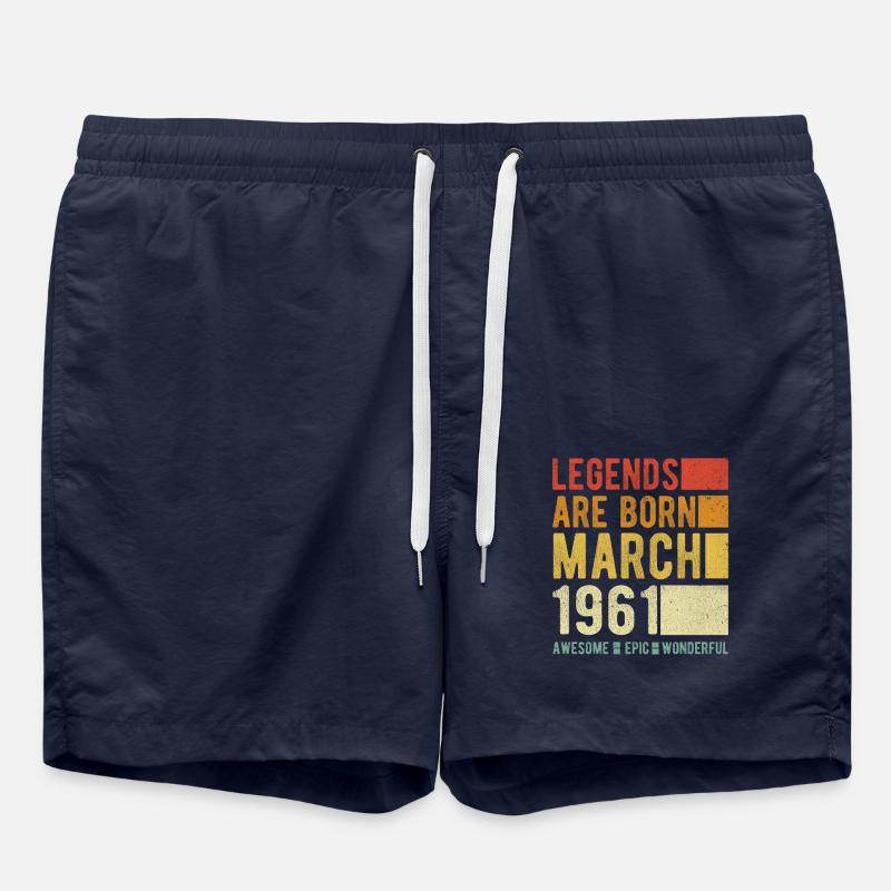 Anniversaire Mars 1961 - Short de bain - bleu marine