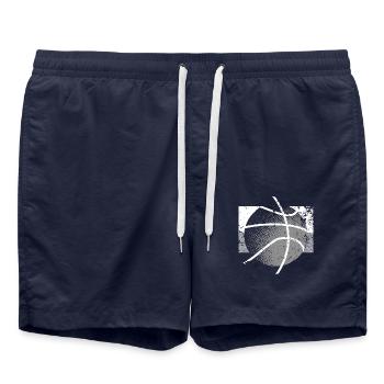 Basketball basketball players - Swim Trunks - french navy - Front - AI Model Male 185 light (185cm)