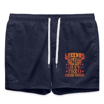 Geburtstag Juli 1920 Limited Edition Vintage - Badeshorts - French Navy - Vorne - AI Model Male 185 light (185cm)