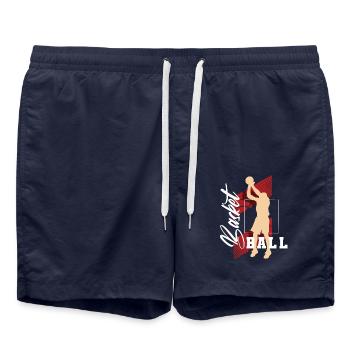 Basketball basketball players - Swim Trunks - french navy - Front - AI Model Male 185 light (185cm)