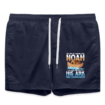 Noah Had Used In His Ark Was Floodlights - Badeshorts - French Navy - Vorne - AI Model Male 185 light (185cm)