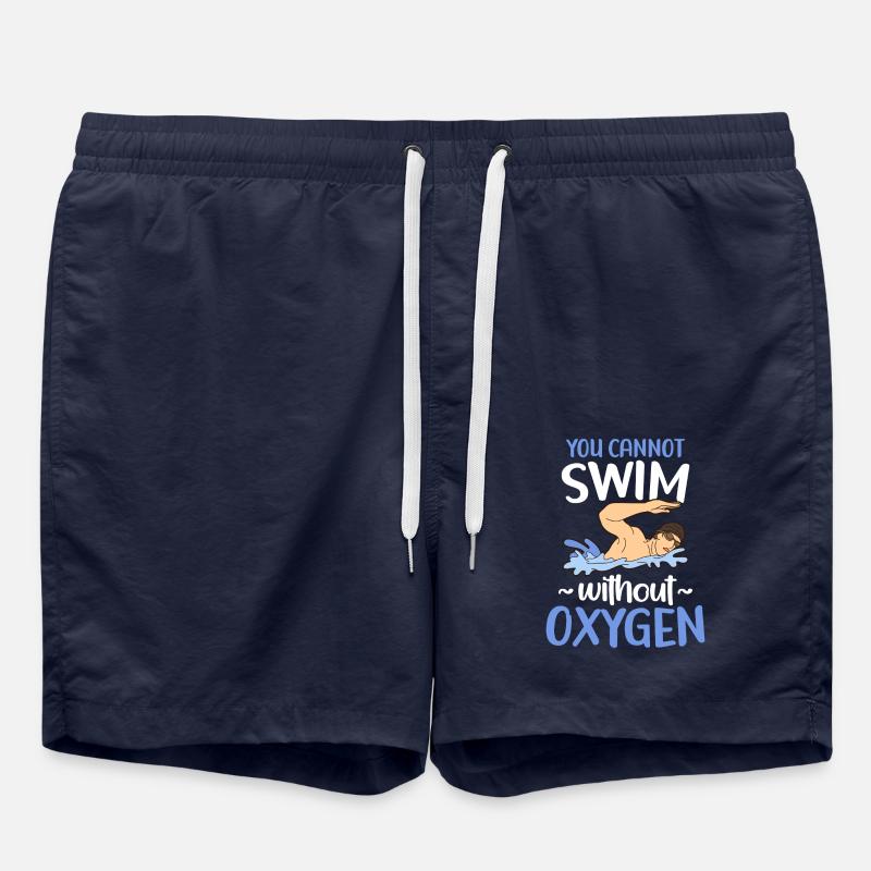 You can't swim without oxygen - Swim Trunks - french navy