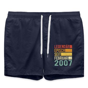 Legendär seit Februar 2007 - Badeshorts - French Navy - Vorne - AI Model Male 185 light (185cm)