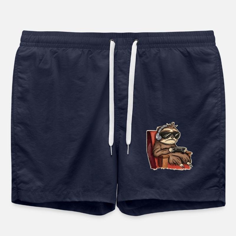Sloth Gaming Gamer - Swim Trunks - french navy