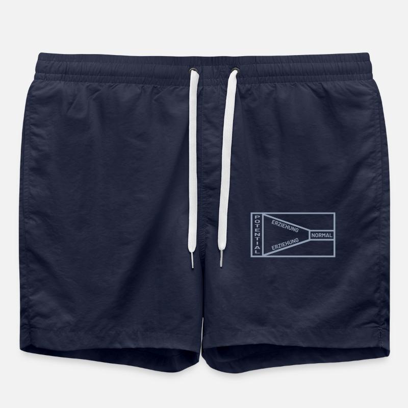 Erziehung Potential Normal Sprüche - Badeshorts - French Navy