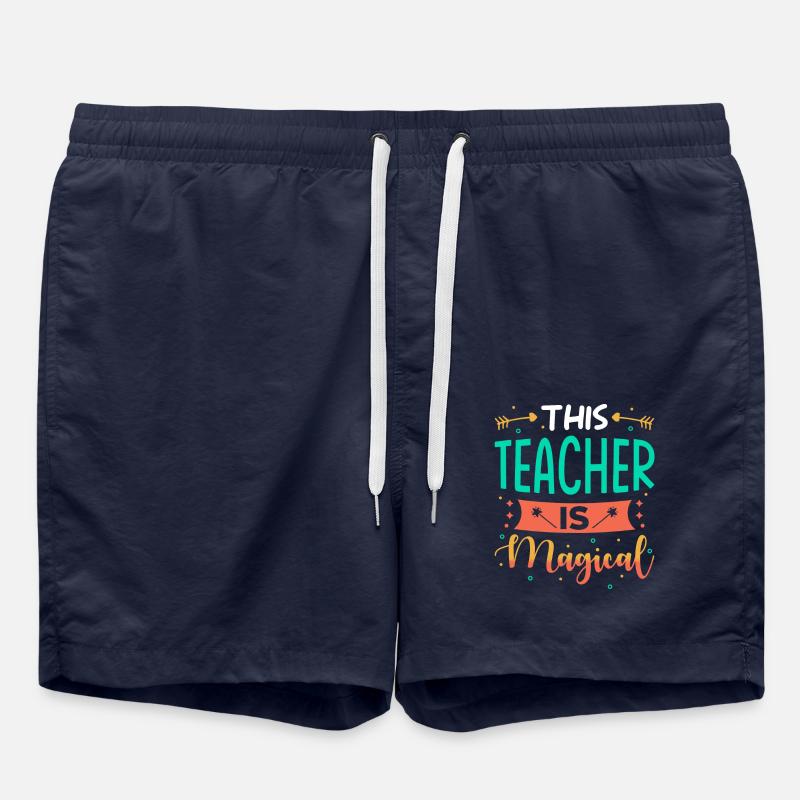 Teacher Gift - Swim Trunks - french navy