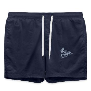 Jet Ski Legende 1993 Geburtstag - Badeshorts - French Navy - Vorne - AI Model Male 185 light (185cm)