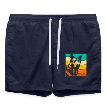German Shepherd - Swim Trunks - french navy - Front - AI Model Male 185 light (185cm)
