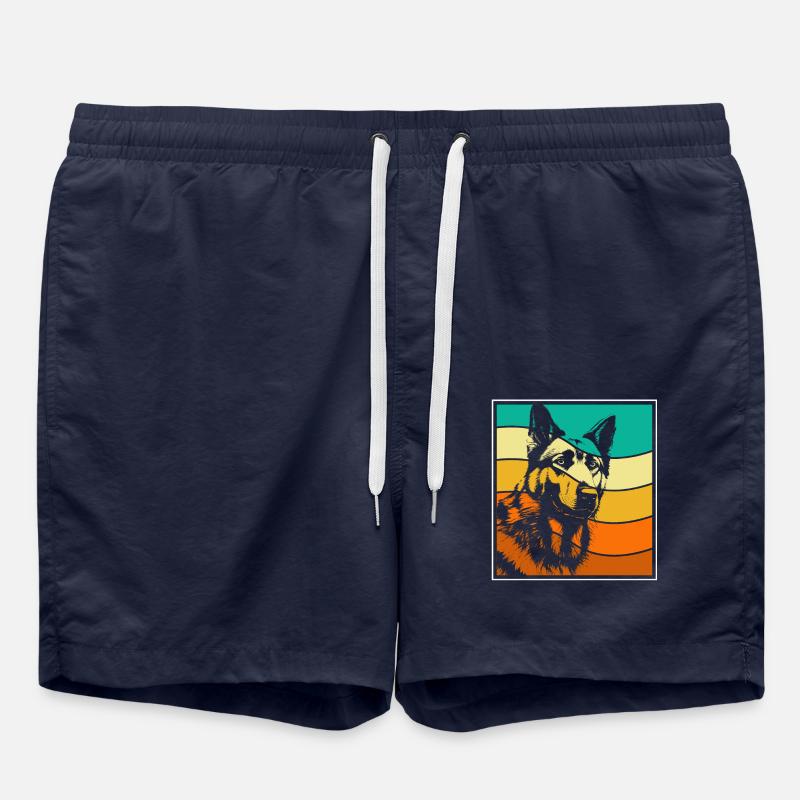 German Shepherd - Swim Trunks - french navy