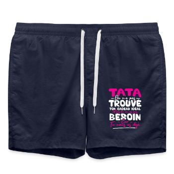 Tata on n'a pas trouvé ton cadeau - Short de bain - bleu marine - Devant - AI Model Male 185 light (185cm)