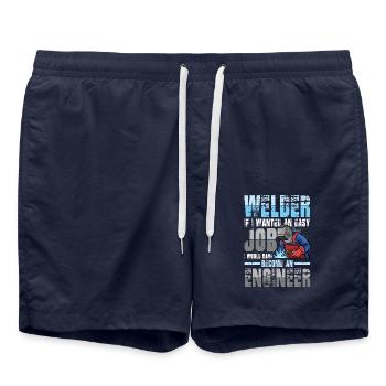Welder If I Wanted An Easy Job Become An Engineer - Badeshorts - French Navy - Vorne - AI Model Male 185 light (185cm)