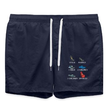 Leben einer Frau Single Verheiratet Geschieden - Badeshorts - French Navy - Vorne - AI Model Male 185 light (185cm)