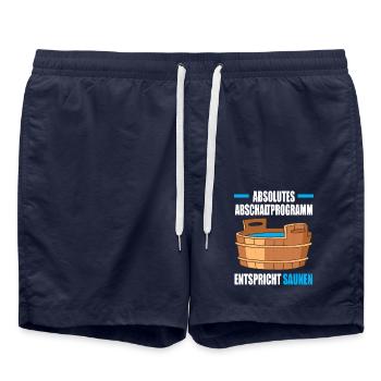 Absolutes abschalt Programm entspricht Saunen - Badeshorts - French Navy - Vorne - AI Model Male 185 light (185cm)
