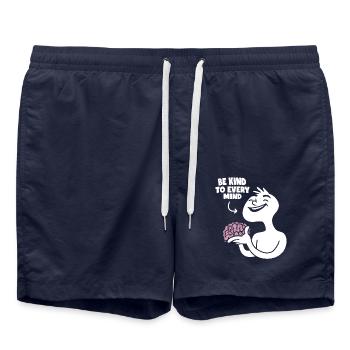 Be kind to any spirit national - Swim Trunks - french navy - Front - AI Model Male 185 light (185cm)