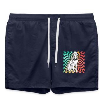 Dalmatien Rétro - Short de bain - bleu marine - Devant - AI Model Male 185 light (185cm)