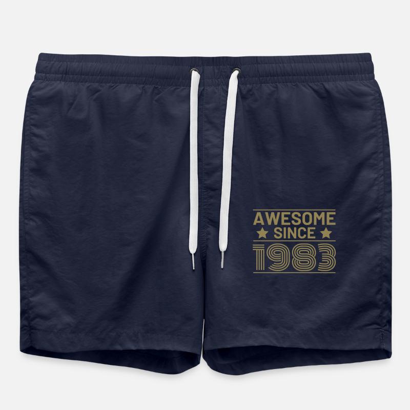 1983 Anniversaire Rétro - Short de bain - bleu marine